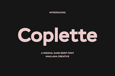 Coplette Minimal Sans Serif Font animation branding design font fonts graphic design illustration logo nostalgic