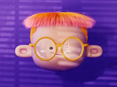 2023—028 DAZZLED 3d 3dcharacter 3dillustration c4d character character design cute digitalart head illustration rendering