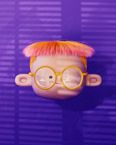 2023—028 DAZZLED 3d 3dcharacter 3dillustration c4d character character design cute digitalart head illustration rendering