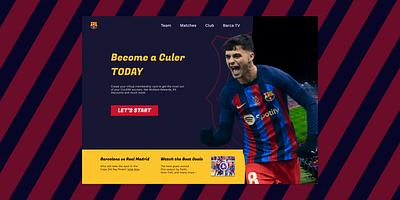 Daily UI # 3 - Website Landing Page barca barca landing page barca ui daily ui landing page landing page ui ui web design web ui