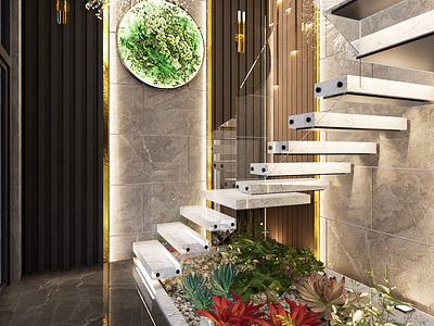 MODERN LUXURIOUS STAIRS 3d design architecture archkey design high end house design interior luxury modern photorealistic residential stairs