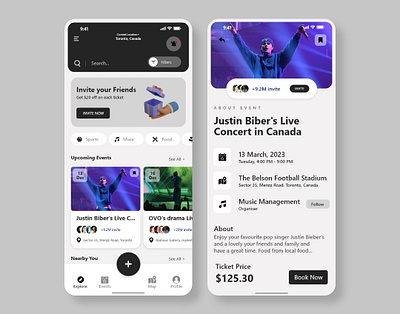 Event Management App UI Design 3d animation app appui branding design event graphic design illustration logo management motion graphics typography ui ux vector
