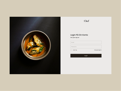 Log in page design log in minimalism restaurant sign in ui uiux ux web website