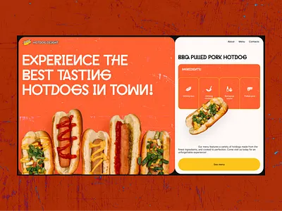 Landing page — hotdog shop website design design landing page redesign typography ui uxui