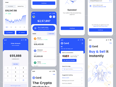 Crypto wallet - Mobile App app bitcoin wallet clean design creative crypto app crypto currency crypto mobile app crypto trading crypto wallet cryptocurrency cryptocurrency mobile app design finance app fintech mobile app mobile app design ui design uxui uxui design wallet wallet app