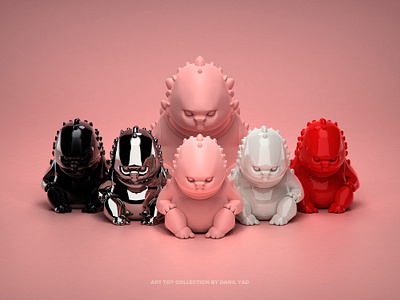 •KAIJU PROJECT• 3d animation art toys concept art cute danil yad design designer toys graphic design illustration kaiju logo sculpt zbrush