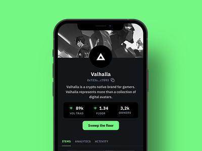 Looksrare NFT Collection Detail crypto nft wallet crypto wallet floor sweep looksrare nft collection nft collection detail app nft crypto collection view nft detail nft market nft market eth nft marketplace nft mobile app profile nft view social nft marketplace valhalla nft