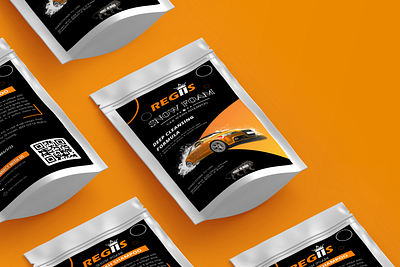 Mini Package Design for REGIIS Car Wash Liquid brandcreation brandidentity branding design graphic design illustration logo mockup