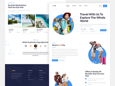 GOTrip - Travel Agency Website branding clean design travel travel agency website travellers typography ui ui design uiux ux website design