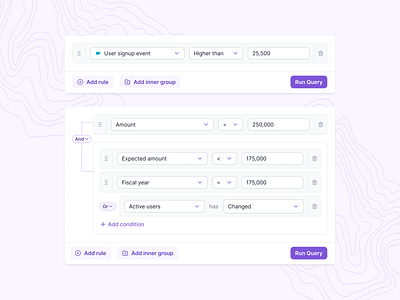 Query builder by Eugen Eşanu on Dribbble