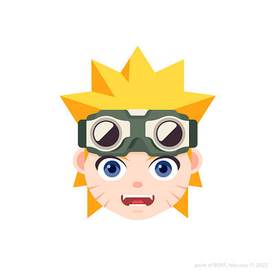 Naruto Uzumaki, vector daily illustration 2022 2d anime artwork challenge character daily design flat graphic graphic design head character illustration inspiration logo ui vector