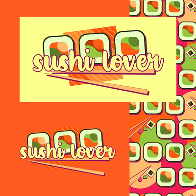 The Identity of the Japanese Fast Food Restaurant Sushi Lover branding graphic design illustration sushi sushi brand identity