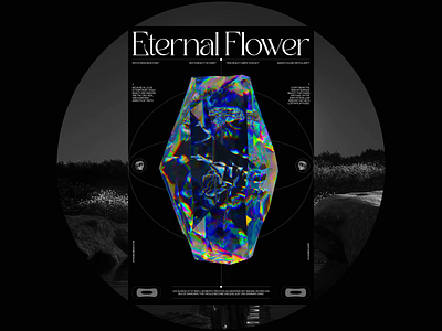 Eternal Flower, 3D & Motion Design 3d 3d design 3d poster animation artwork branding crystal design digital digital art figma glass motion design motion graphics motion poster typography ui uidesign uiux webdesign