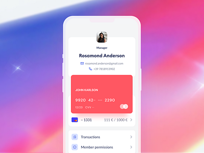 Finom: Banking Mobile App 3d bank brand identity branding clean design figma finance financial fintech glow gradients graphic design minimal mobile mobile design pink purple ui web design