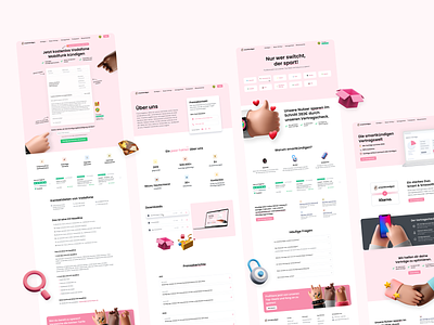 🤘 Redesign for legal tech Smartkündigen 3d 3d illustration legal tech pink playful startup ui ux website