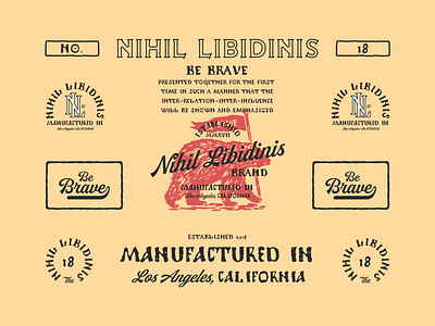 Nihil Libidinis artwork badge badge design brand identity branding design graphic design handdrawn illustration logo logo branding vector vintage design