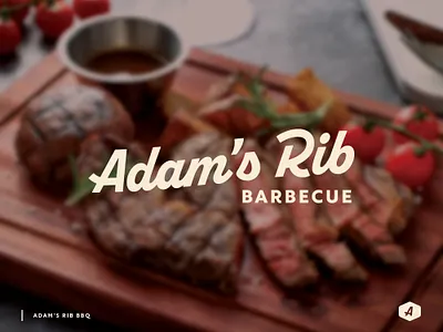Adam's Rib Barbecue | Logo Redesign 2 adams rib adams rib barbecue barbecue barbecue logo bbq branding logo logo design logo type redesign