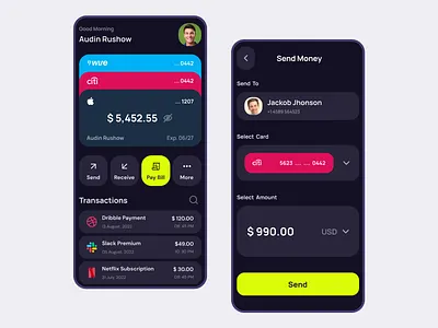 Money Transfer - Fintech App bank app banking app credit card credit card money e wallet finance fintech mobile money transfer money management money transfer money transfer app online payment payment app revoult track money transaction transfer app transfer money wallet app