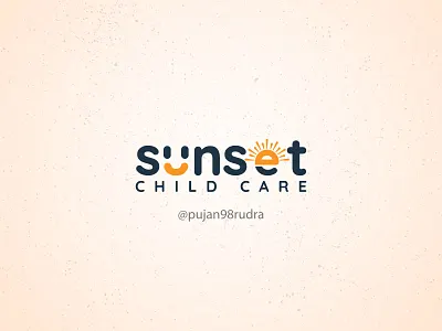 Sunset child care logo design baby care logo branding business logo childcare logo creative design custom logo design graphic design illustration logo design logofolio minimalist logo modern logo professional logo