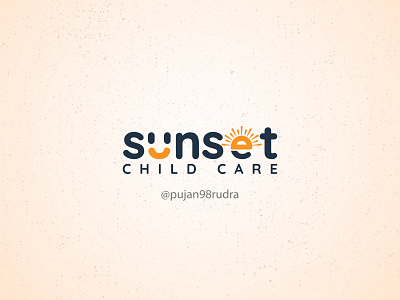 Sunset child care logo design baby care logo branding business logo childcare logo creative design custom logo design graphic design illustration logo design logofolio minimalist logo modern logo professional logo