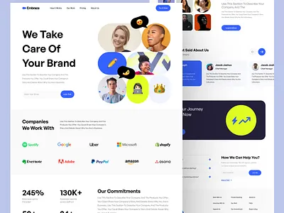 Marketing Agency Landing Page app application branding components deisgnhub design designsystemlibrary digitaldesign illustration interface landing page logo ui uiux userexperience userinterface ux vector