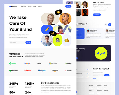 Marketing Agency Landing Page app application branding components deisgnhub design designsystemlibrary digitaldesign illustration interface landing page logo ui uiux userexperience userinterface ux vector