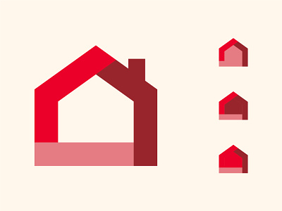This Is Home brand system branding design house icon logo logo design logodesign red vector