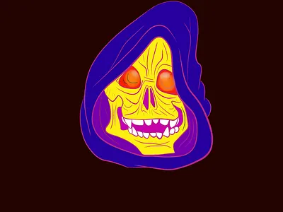 Skeletor draw esqueleto he man illustration procreate
