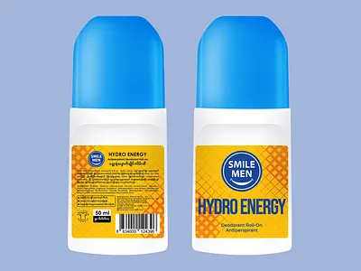 Antiperspirant Roll-on Deodorant Packaging Design branding cosmetic deodorant design graphic design mockup package packaging design roll on sticker