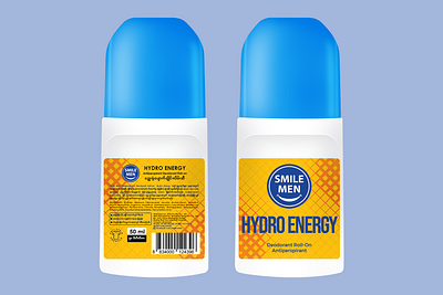 Antiperspirant Roll-on Deodorant Packaging Design branding cosmetic deodorant design graphic design mockup package packaging design roll on sticker