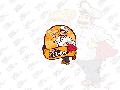 Cartoon Mascot Logo branding burger cartoon character chelf design food funny graphic design illustration illustrator logo mascot pizza rtestaurant taco typography ui ux vector