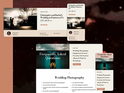 Wedding Photography Website Design branding digital identity design photographer ui website design wedding photography