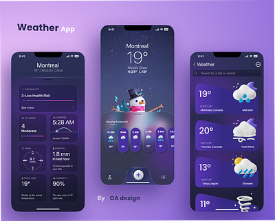Weather App Ui Design For iOS 16 app design branding graphic design ios ui ux