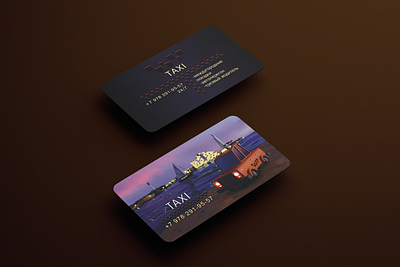 Taxi Business Card blender business card design illustration taxi