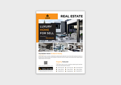 Real Estate Flyer a4 flyer a4 flyer design branding corporate flyer design flyer flyer design flyer template house illustration property