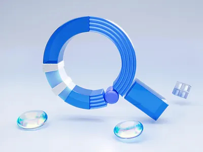 Query icon 3d design icon illustration logo ui ux