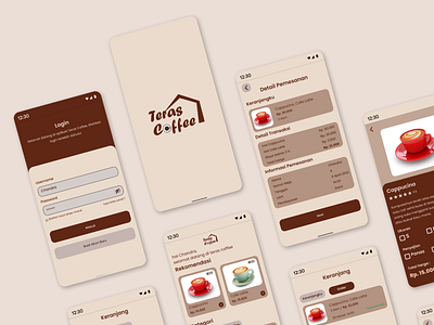 Teras Coffee Mobile App - 2 application branding coffeeshop design illustration interface minimal portofolio showcase ui ux