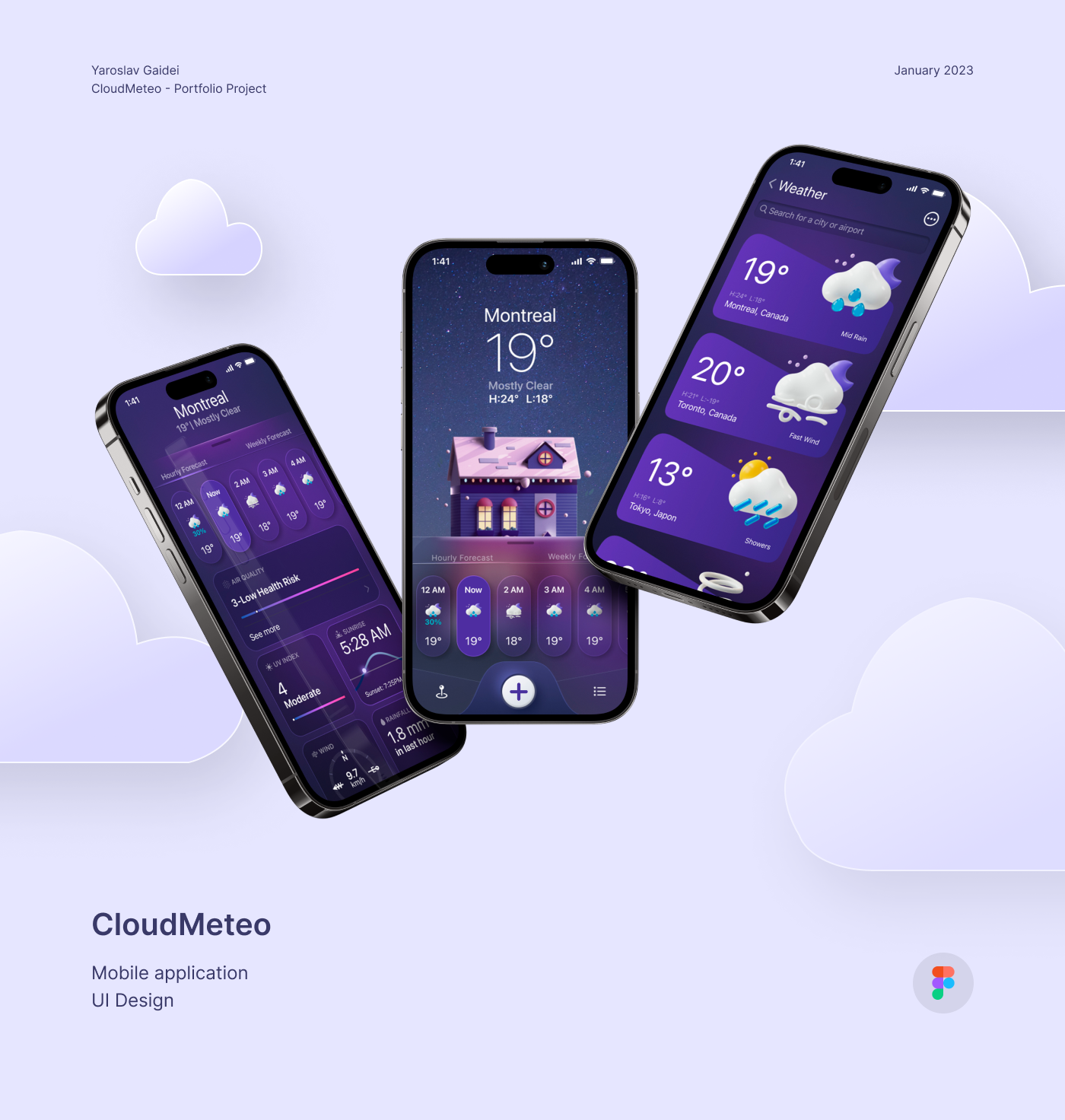 Example of CloudMeteo | Weather App | Mobile App