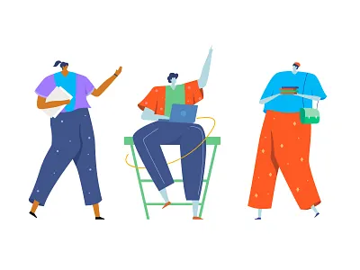 Flat Illustrations of Students' Activities branding college design download flat flat design graphic design graphics icon illustration images logo stock students study tech ui university ux vector