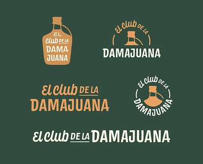 El club de la Damajuana branding custom lettering design hand lettering handmade lettering logo logotype responsive