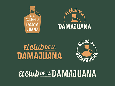 El club de la Damajuana branding custom lettering design hand lettering handmade lettering logo logotype responsive