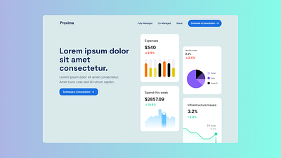 Proxima SaaS Landing Page branding design figma illustration it website landing page logo saas saas product typography ui ux vector