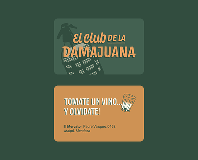 El club de la Damajuana branding custom lettering design graphic design hand lettering handmade illustration lettering logo