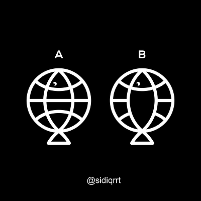 globe fish design graphic design icon logo minimal