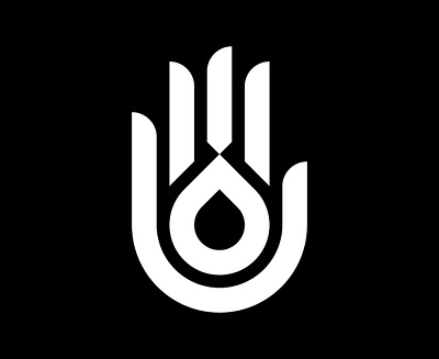 Hand drop care branding design graphic design logo minimalistic simple symbol vector