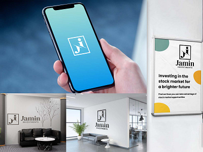Jamin investments logo agency brand identity branding branding design creative art design graphic design illustration invest invest logo investments ivestlogo lettermark lettermark design logo luxury simple sophisticated stock market typography