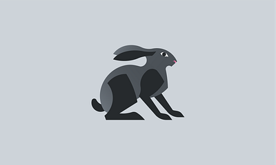 Rabbit illustration animal cute icon illustration logo pet rabbit