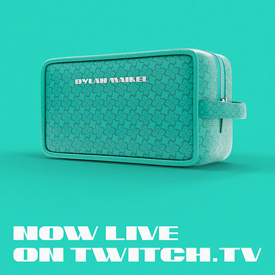 Twitch branded leather handbag 3d blender branding design graphic design logo mockup pattern twitch