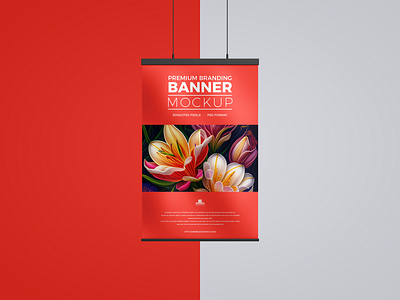 Free Hanging Banner Mockup banner mockup