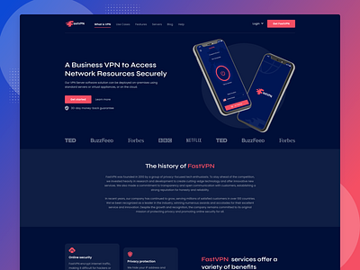 Fast VPN - Access internet safely app design color color palette creative creative website dark mode dark website homepage landing page minimalism website modern website ui ui design user experience user interface ux ux design vpn vpn service website